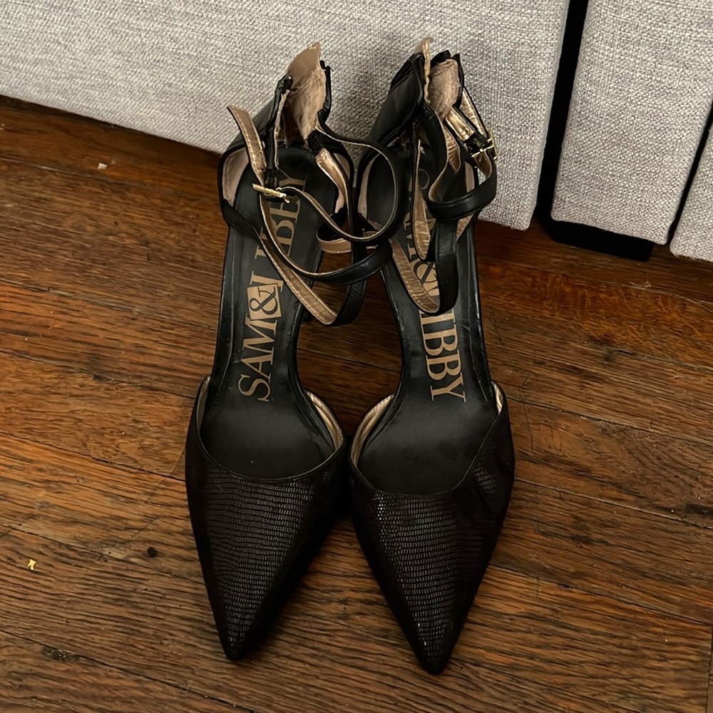 Vintage Sam and Libby point toe heels